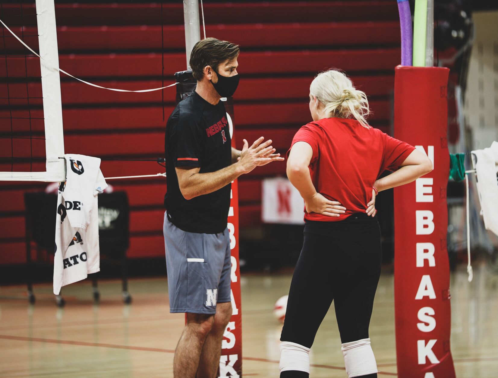 Nebraska volleyball practice, 8.5